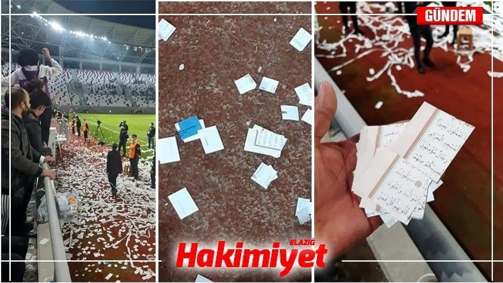 Ordu'da skandal: Kur'an-ı Kerim sayfaları konfeti şeklinde sahaya fırlatıldı