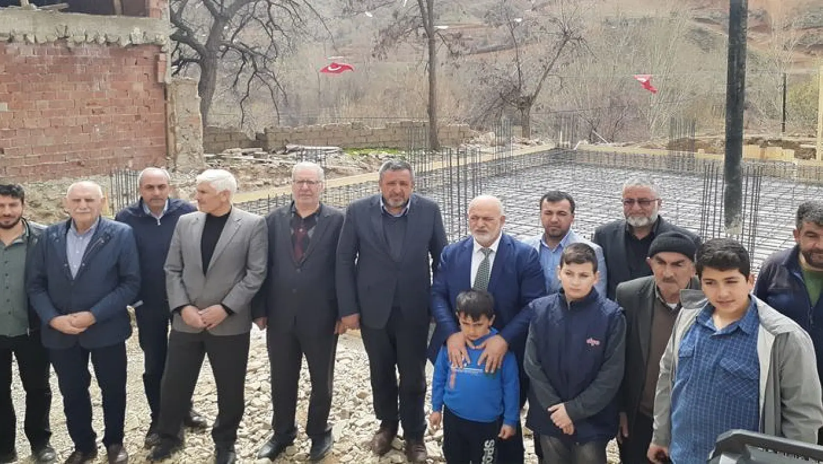 Sivrice Kürk Köyü Camii Temeli Dualarla Atıldı