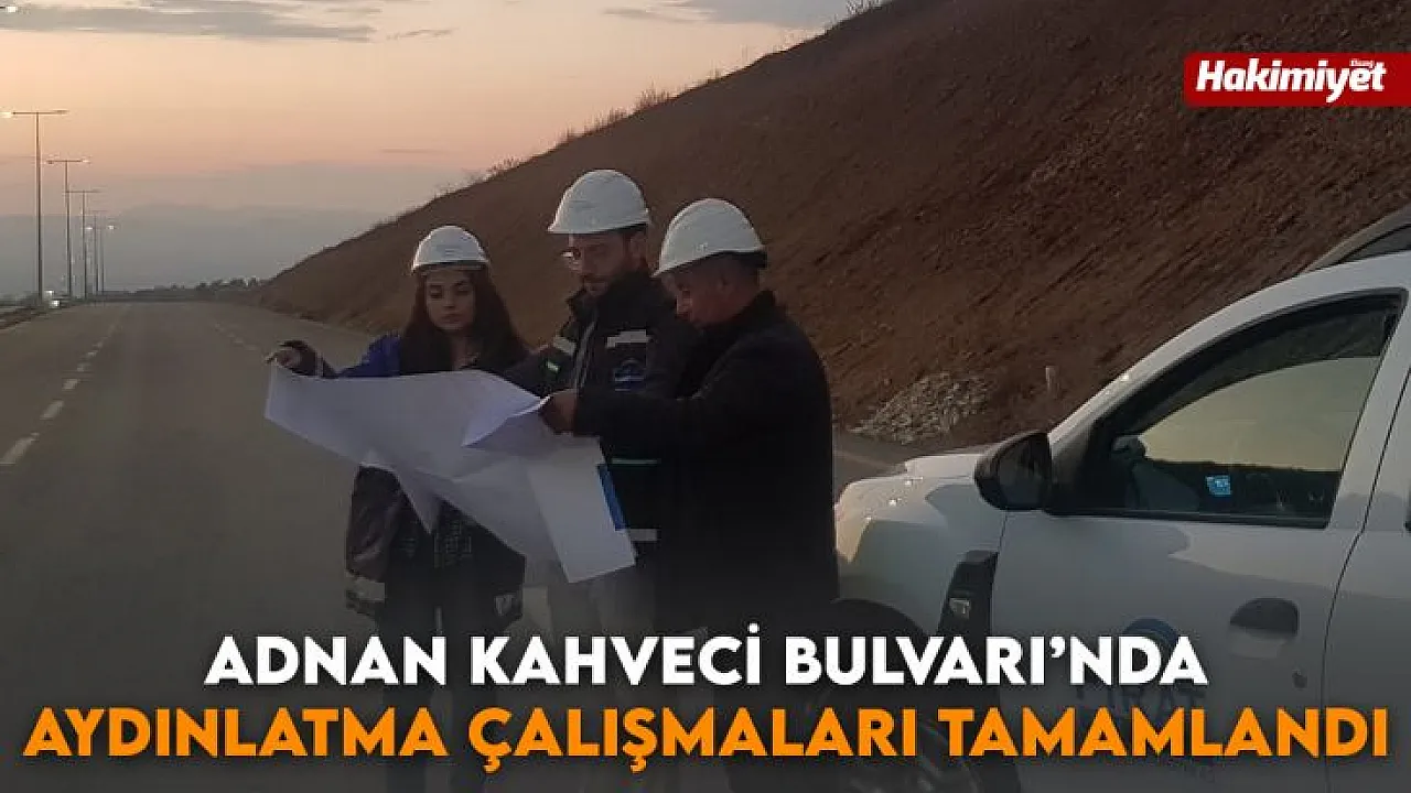 Adnan Kahveci Bulvarı'nda aydınlatma çalışmaları tamamlandı