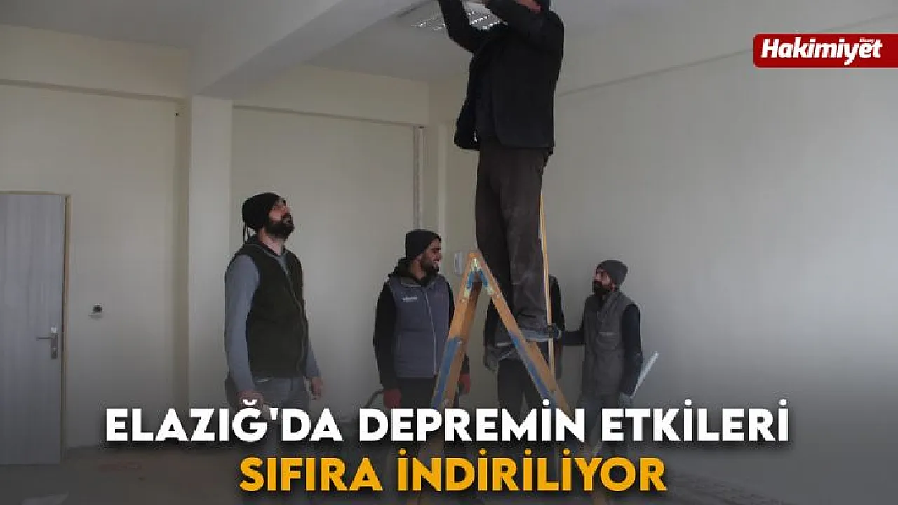 Elazığ'da Depremin Etkileri Sıfıra Indiriliyor