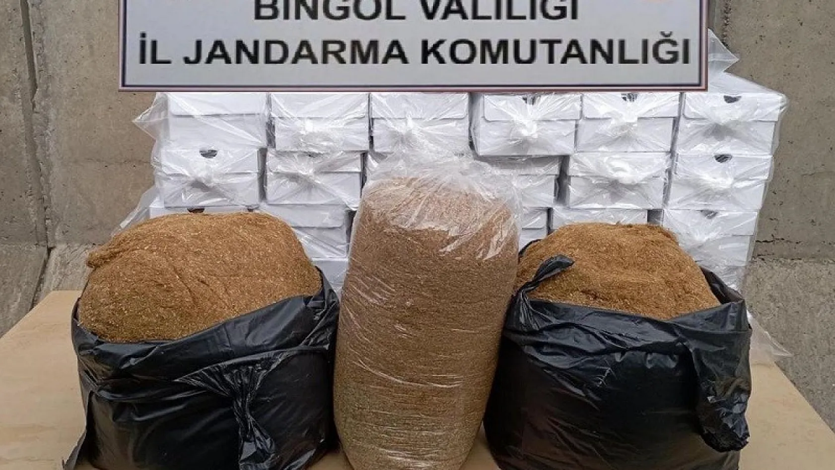 Bingöl'de 55 kilogram kaçak tütün ele geçirildi