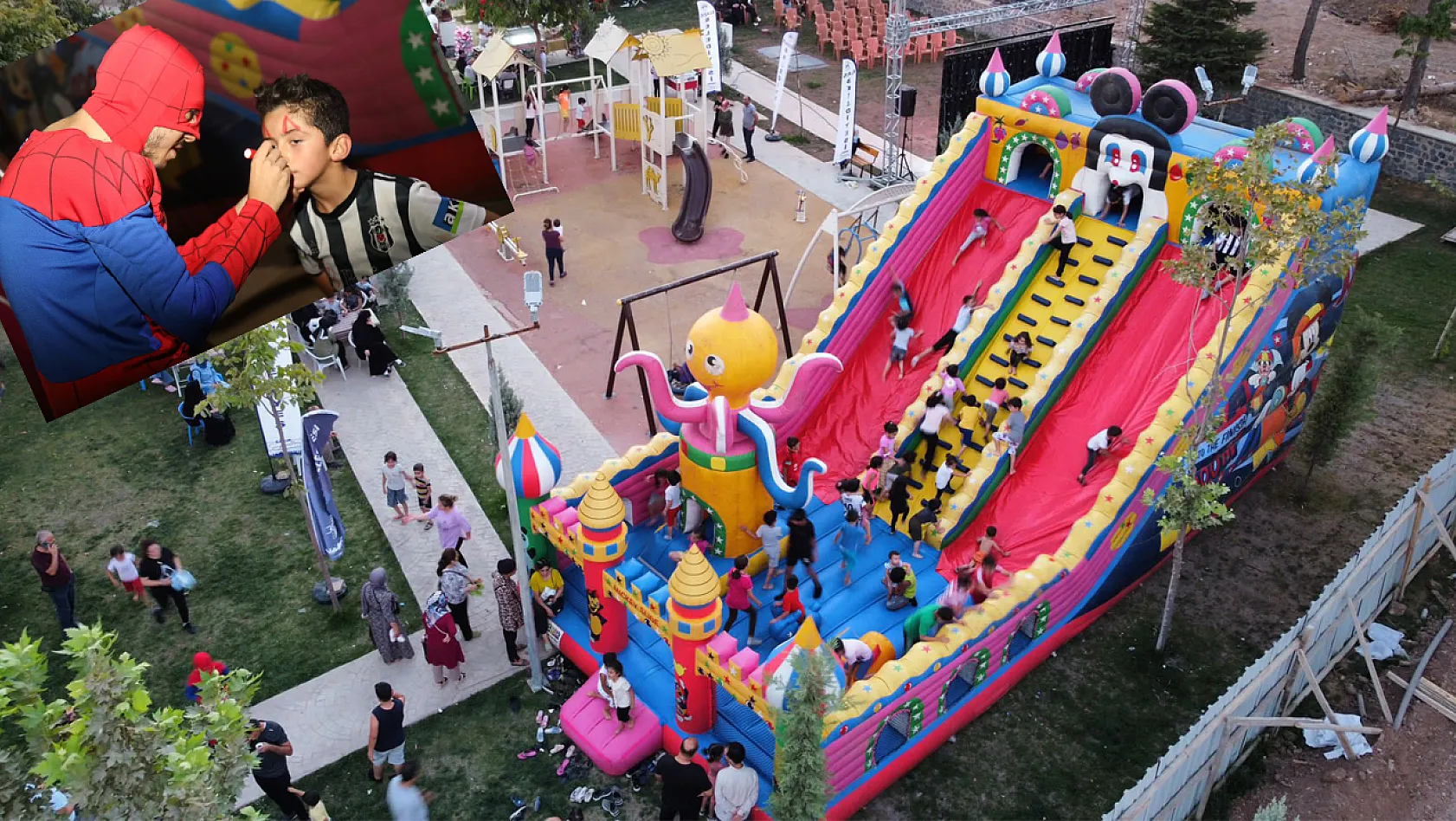 Çocuklar, Elazığ Belediyesi'nin Gerçekleştirdiği Etkinliklerde Gönüllerince Eğlendi