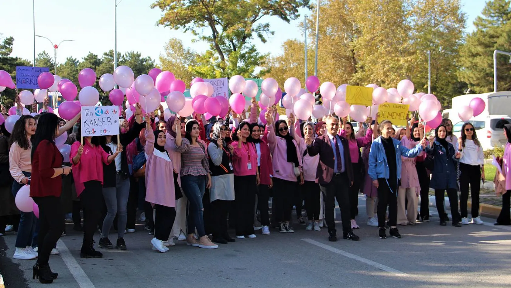 Elazığ'da 'Meme Kanseri Farkındalık' Yürüyüşü