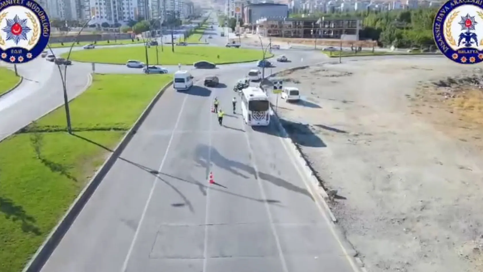 Malatya'da dron destekli hız denetimi