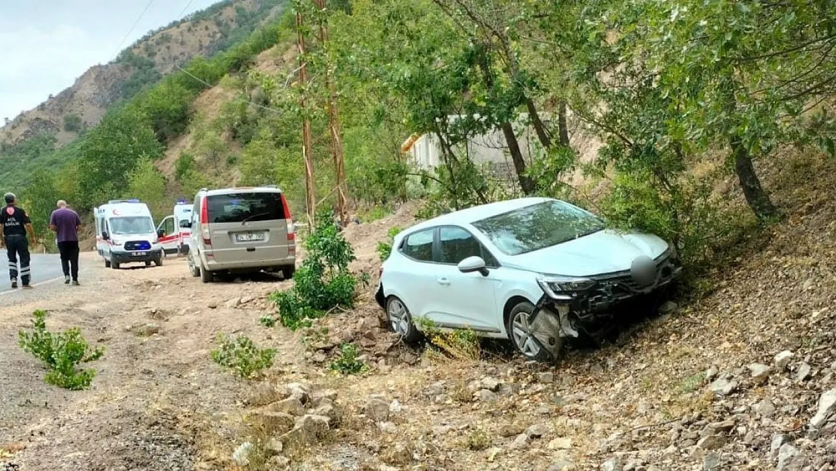 Tunceli'de araç yoldan çıktı: 3 yaralı