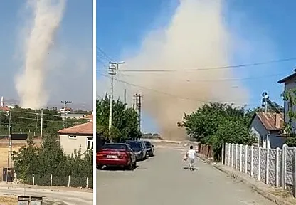 Elazığ'da Oluşan Hortum Korkuttu