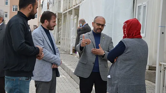 HÜDA PAR Genel Başkan Yardımcısı Av. Mahmut ŞAHİN Konteyner kenti ziyaret etti