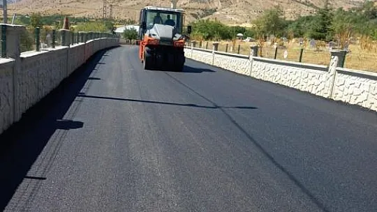 Şehit Fethi Sekin'in Kabrinin de Bulunduğu Baskil Doğancık Köy Yolunda BSK Asfaltlama Çalışmasına Başladı