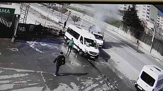Alev Alev Yanan Pikabı Benzin İstasyonuna Çekerek Kurtardı