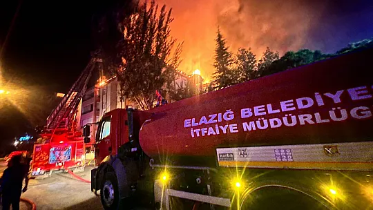 Elazığ'da 3 Saattir Süren Yangın Yoğun Uğraşlar Sonucu Söndürüldü!