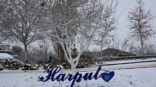 Yılın İlk Karının Yağdığı Harput'tan Kartpostallık Görüntülüler