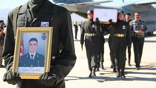 Şehidimiz Yusuf Ataş'ın Naaşı Elazığ'a Getirildi