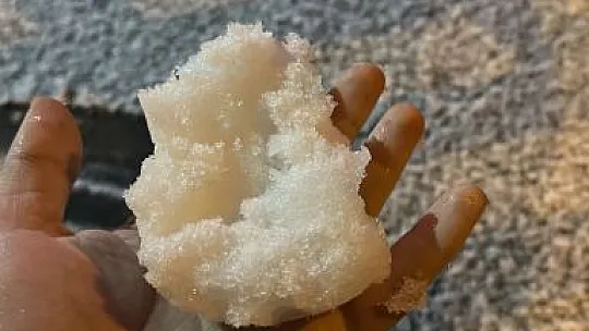 Elazığ'ın merkezine mevsimin ilk karı yağdı