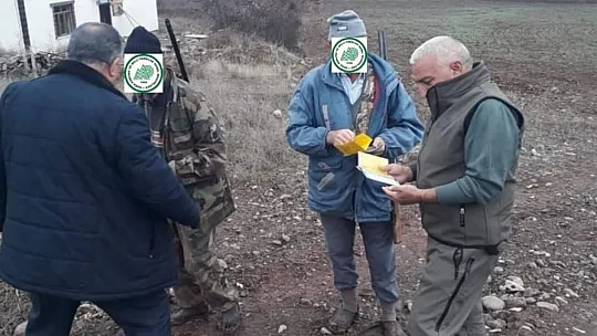 Elazığ'da yasa dışı avcılık yapan 9 kişiye idari işlem uygulandı