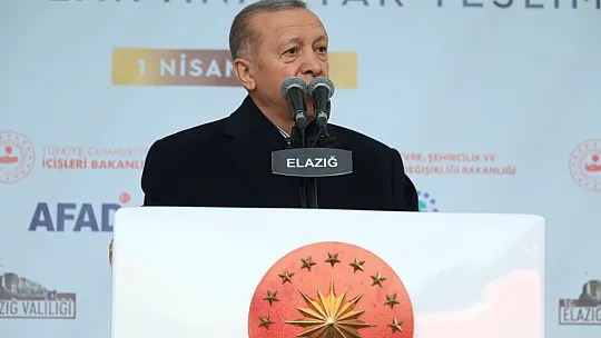 Cumhurbaşkanı Erdoğan, Elazığ'da depremzedelere seslendi