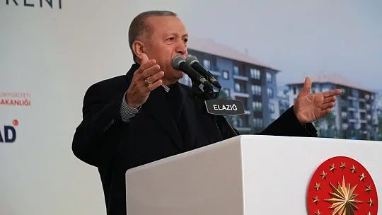 Cumhurbaşkanı Erdoğan, Elazığ'da depremzedelere seslendi