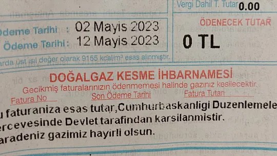 Ücretsiz doğalgaz faturaları evlere ulaşmaya başladı: Bu faturanız devlet tarafından karşılanmıştır