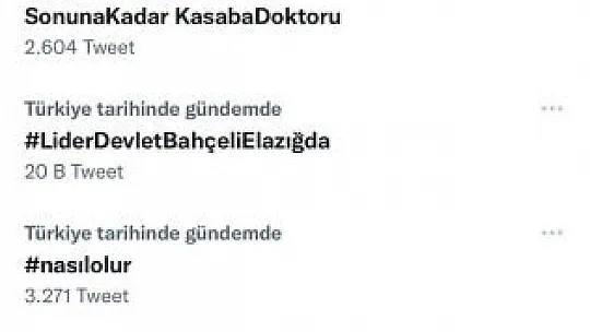 Bahçeli'nin Elazığ ziyareti sosyal medyada gündem oldu