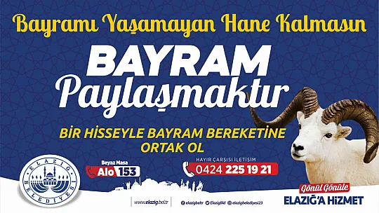 Elazığ Belediyesi'nden Kurban Bağışı Çağrısı