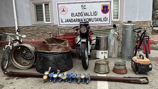 Elazığ'da bir köyü soyan hırsızlar, jandarmaya yakalandı