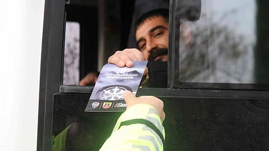 Elazığ'da kış lastiği denetimleri başladı