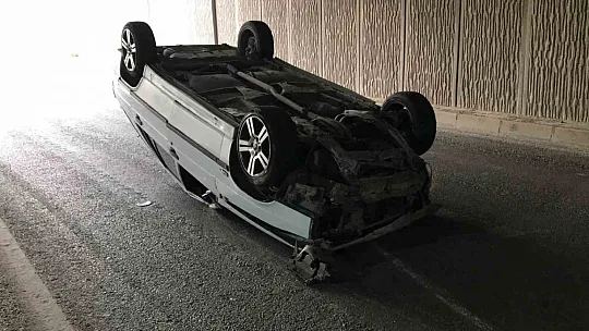 Elazığ'da Otomobil Takla Attı
