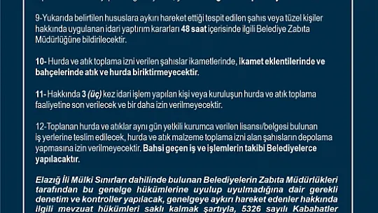 Hurdacılara Denetim ve Yaptırım