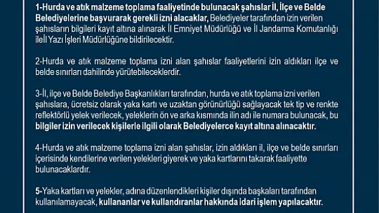 Hurdacılara Denetim ve Yaptırım