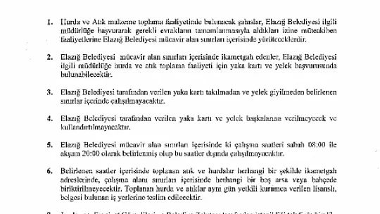 Hurda ve Atık Toplayıcılarına Yelek ve Yaka Kartı Şartı