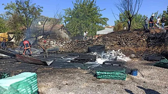 İzolasyon deposunda yangın