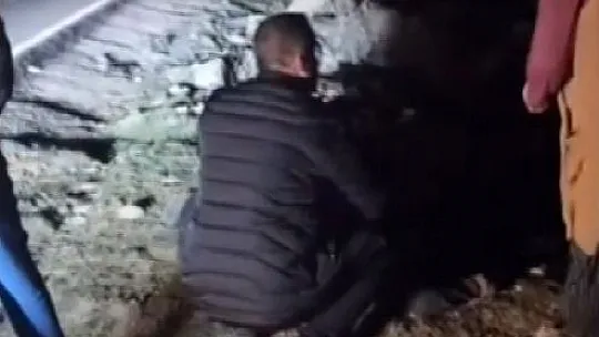 Köpeğe çarpmamak için manevra yapan otomobil şarampole yuvarlandı: 2 yaralı