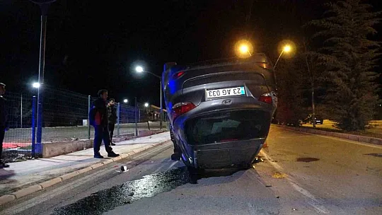 Otomobil takla attı, emniyet kemeri takan sürücünün burnu bile kanamadı