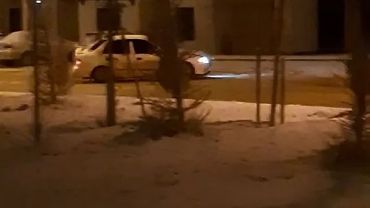 Park etmeden önce drift yaptı, o anlar kameraya yansıdı