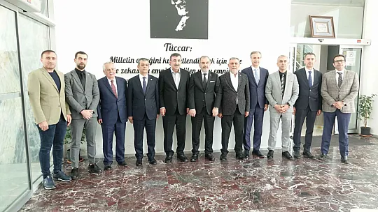 Eski Kalkınma Bakanı Cevdet Yılmaz ve Beraberindeki Heyet Başkan Alan'ı ziyaret etti