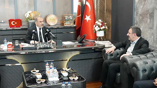 Eski Kalkınma Bakanı Cevdet Yılmaz ve Beraberindeki Heyet Başkan Alan'ı ziyaret etti