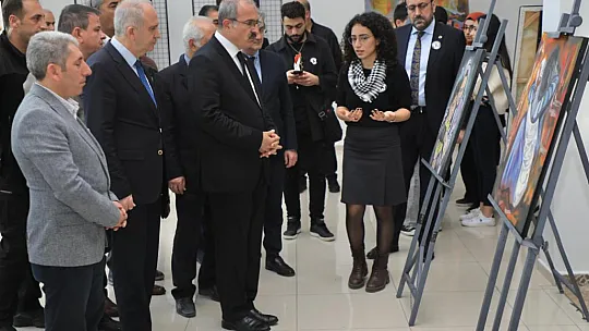 Fırat Üniversitesi'nde 'Filistin, Savaş, Barış' Temalı Resim Sergisi Açıldı