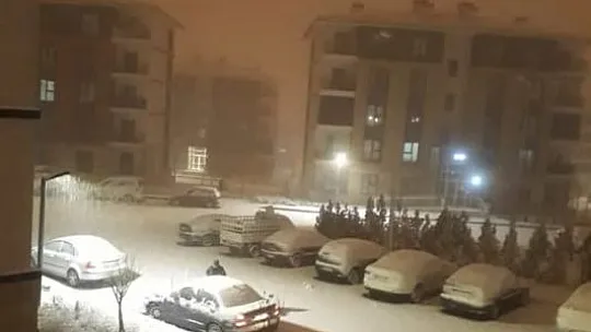 Elazığ'da Beklenen Kar Yağışı Başladı