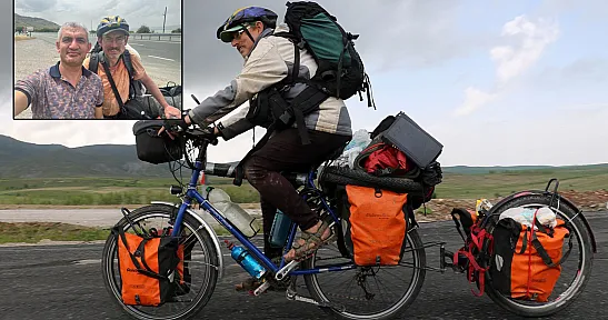 Bisikletiyle Dünya Turuna Çıkan Alman Gezginin Son Durağı Elazığ Oldu