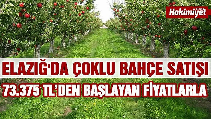 Elazığ'da çoklu bahçe satışı