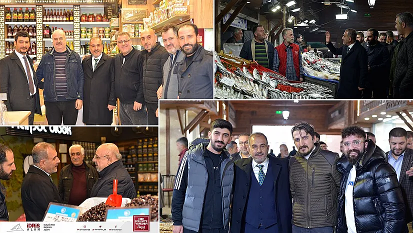 Başkan Adayı Alan'dan Kuyumcular Çarşısı, Sebze Hali, Gazi Caddesi, Valifahribey, Kapalı Çarşı Çıkarması