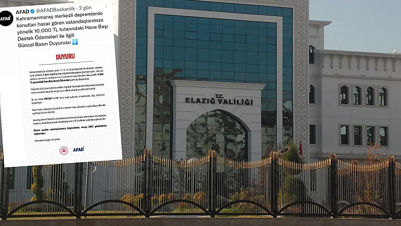 Elazığ Valiliği Paylaştı: Ödemeler Başladı