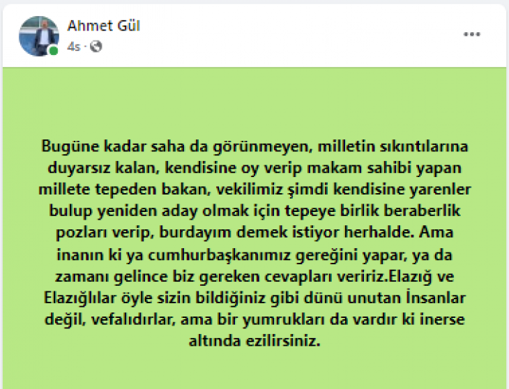 Muhtar Gül, Milletvekiline Seslendi: 'Aday Olursan Ezilirsin'