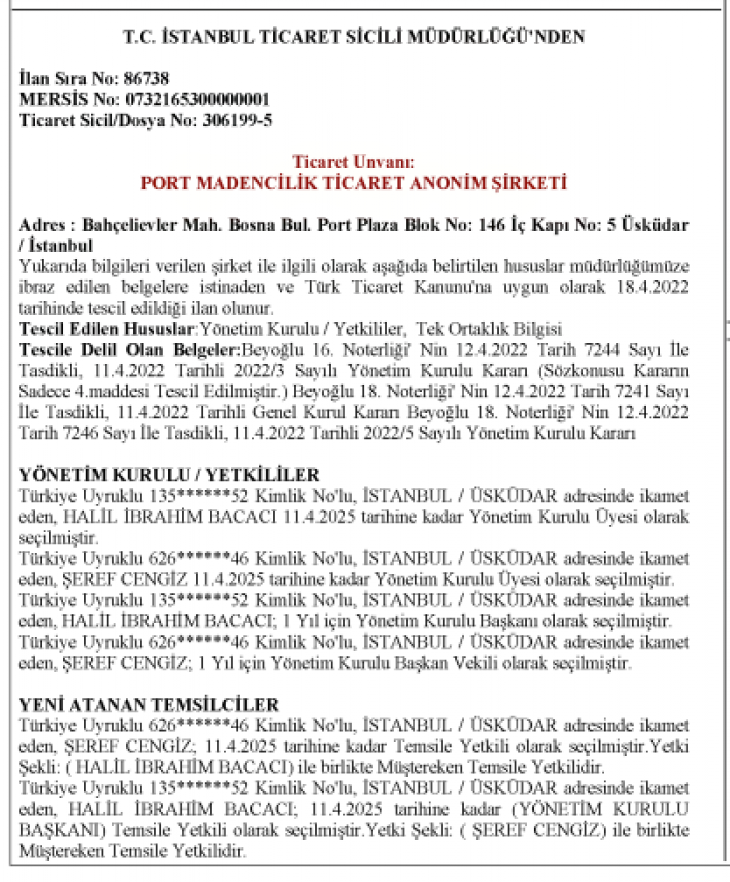 Maden İhalesini Kazanan Firma ve Fiyat Belli Oldu